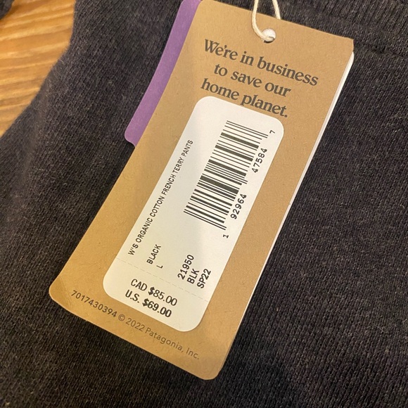Patagonia cotton sweatpants . New with Tags - Picture 4 of 4